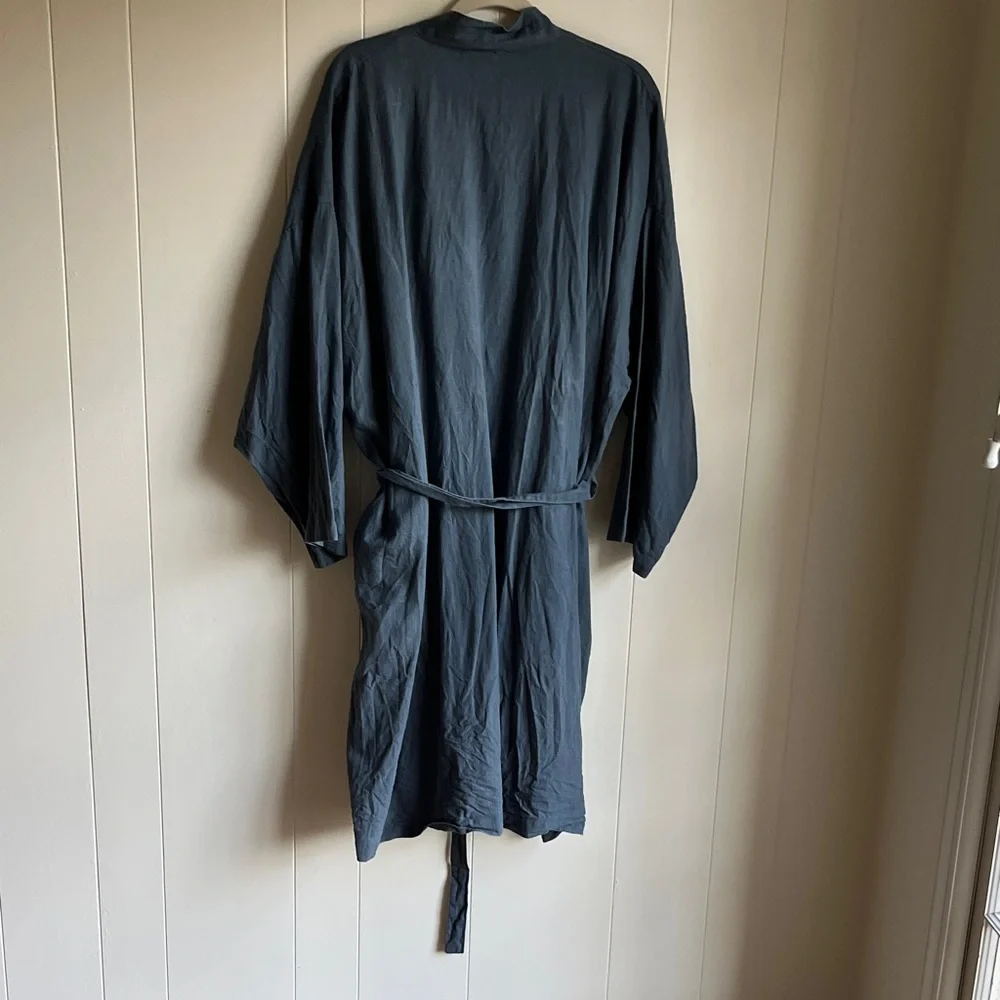 Cedar and Vine Men or Women’s Linen Coastal Quiet Luxury Robe Sz XL - Picture 6 of 6
